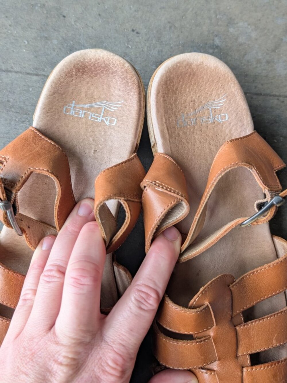 Dansko Milly Fisherman Sandal Brown Leather Ankle Strap Heel size EU 40 - Picture 5 of 11